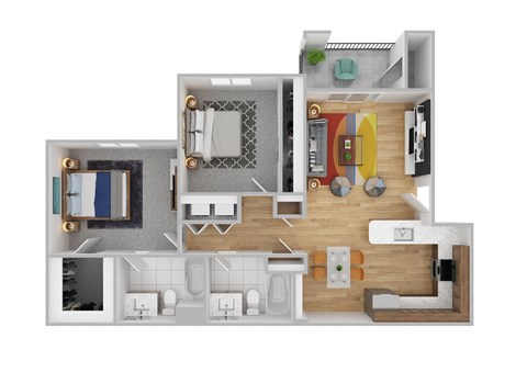 a bedroom floor plan and a bathroom with a closet